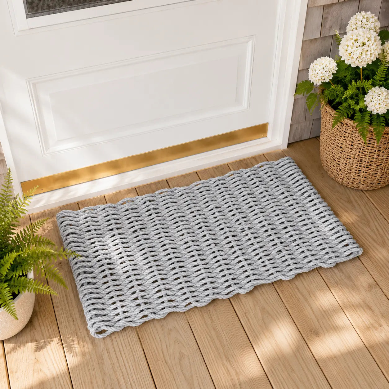 Solid Color Lobster Rope Doormat | Handwoven Maine Welcome Mat
