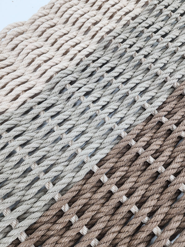 Brown, Tan & Light Tan Ombre Rope Mat Little Salty Rope