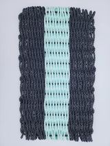 31 x 18 Inch Lobster Rope Mat Black and Seafoam