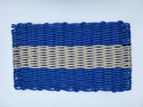 Lobster Rope Mat,  Blue and Tan