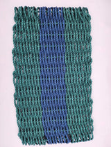 Lobster Rope Mat,  Hunter Green and Navy Blue