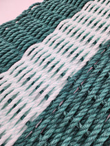Lobster Rope Mat, Hunter Green and Seafoam