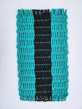 Lobster Rope Mat, Teal and Black