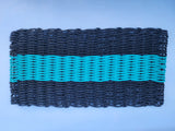 40 x 20 Lobster Rope Mat Black and Teal