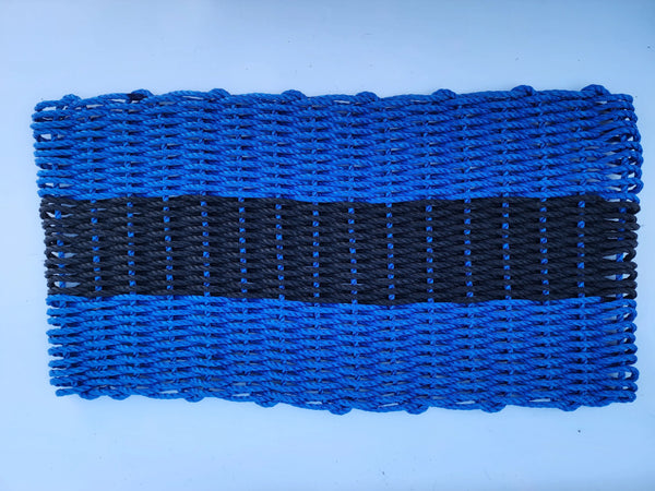 40 x 20 Inch Lobster Rope Mat Blue and Black