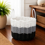 Black, Gray & White Ombre Rope Basket Little Salty Rope