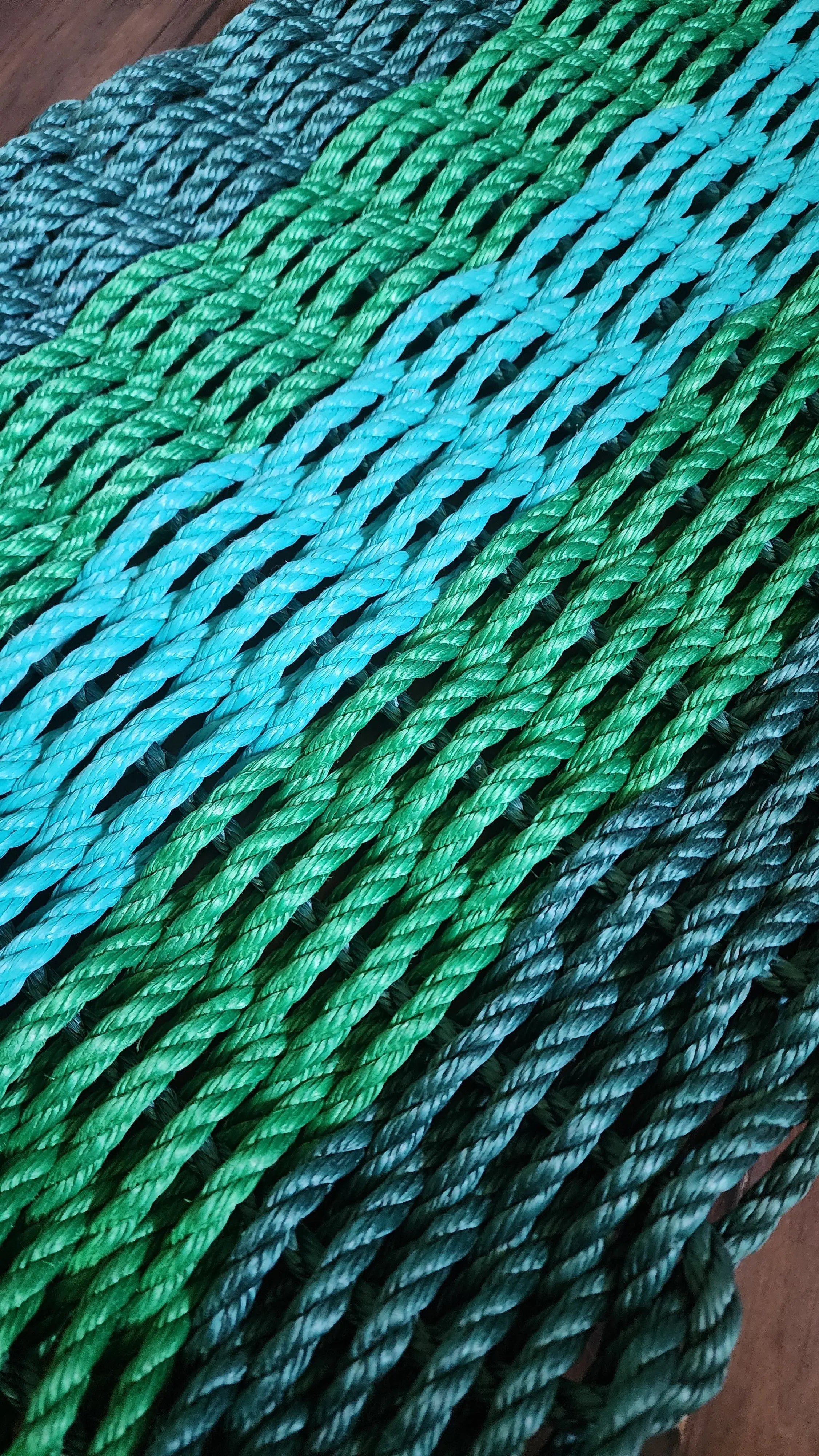 Five Stripe Rope Mat Hunter Green, Green, Teal – Little Salty Rope