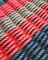 Five Stripe Rope Mat, Navy, Pink and Gray Little Salty Rope