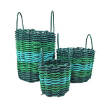 Five Stripe Rope Storage Basket Hunter Green, Green, Teal Little Salty Rope