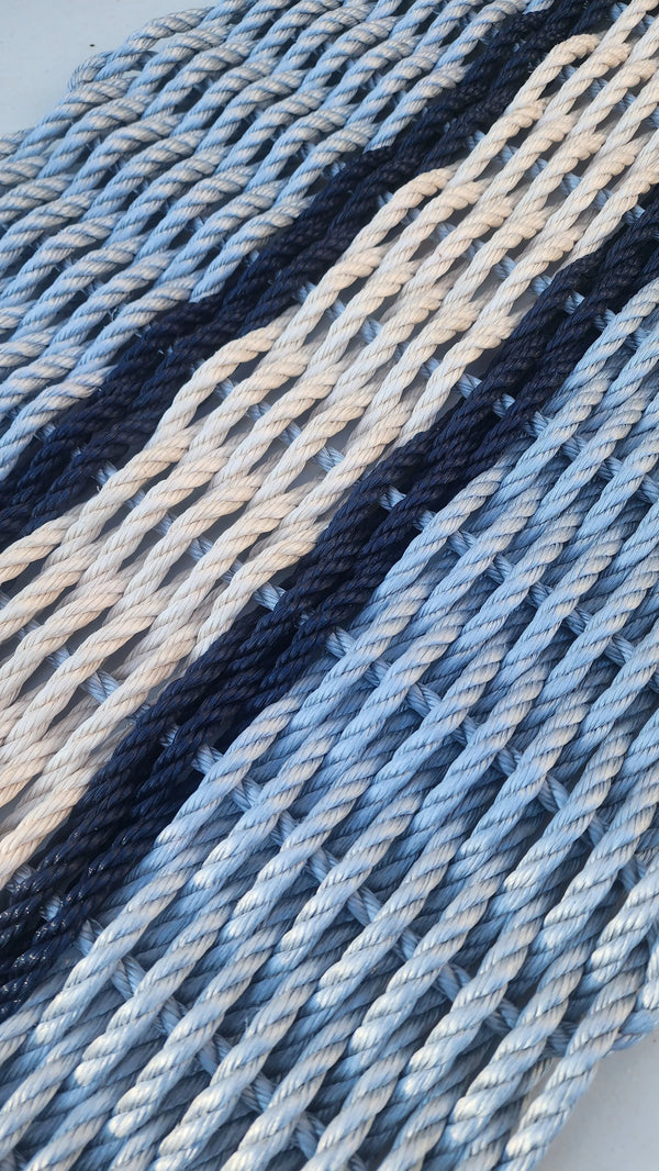 Gray and Light tan, Midnight Blue Accents Little Salty Rope