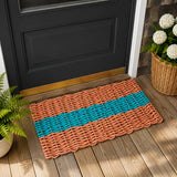 Orange & Teal Lobster Rope Doormat Little Salty Rope