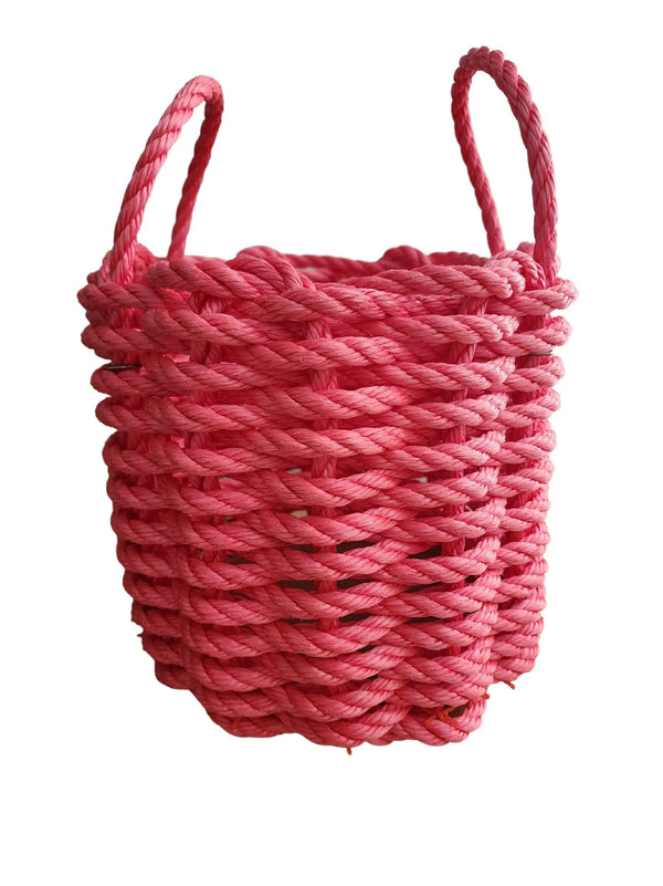 Pink Lobster Rope Storage Basket Little Salty Rope