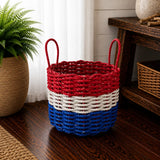 Red, White & Blue Rope Basket Little Salty Rope