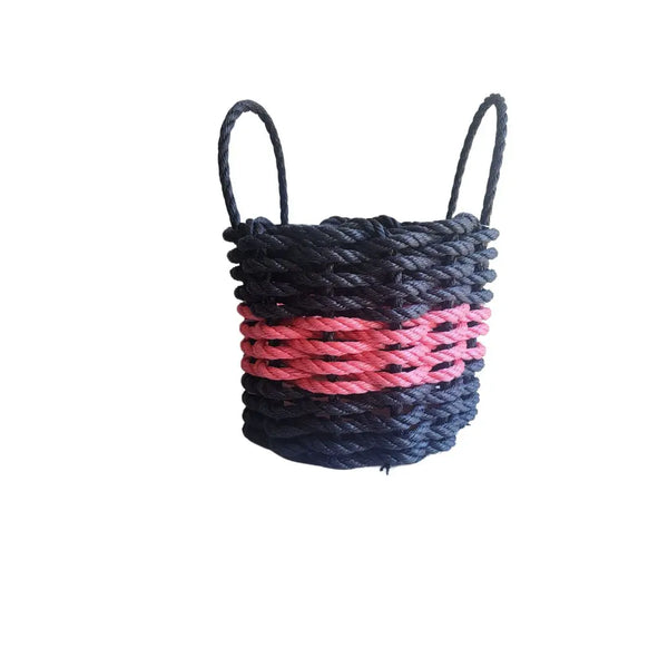 Rope Storage Basket Black and Pink Little Salty Rope
