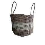 Rope Storage Basket Brown and Tan Little Salty Rope