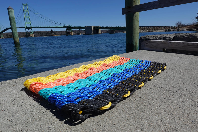 Sunset-Inspired Lobster rope Mat Little Salty Rope