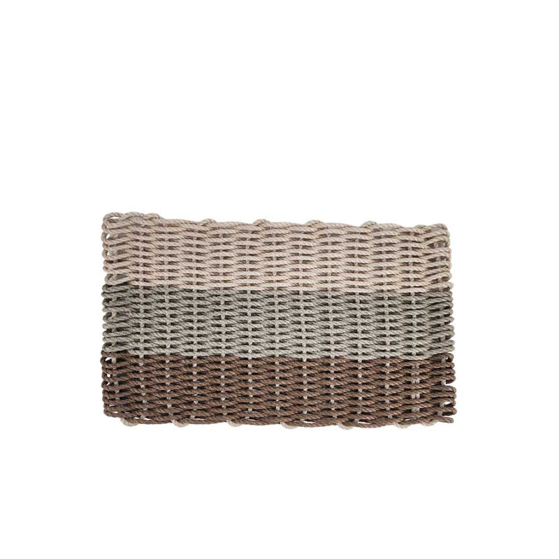 Ombre Rope Mat made with Lobster Rope Brown & Tan – Little Salty Rope