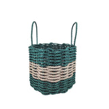 Hunter Green and Tan Rope Basket Little Salty Rope