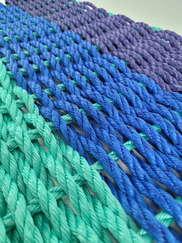 Ombre Rope Mat Purple Blue Teal Little Salty Rope