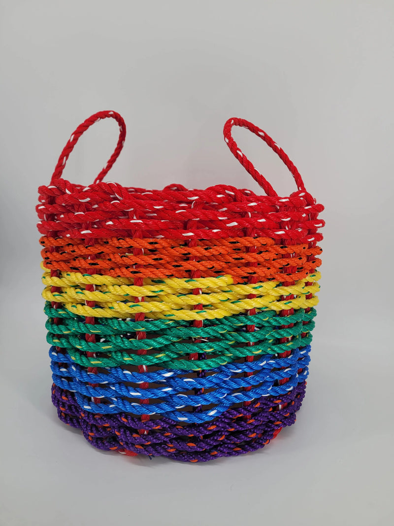 Lobster Rope Storage Basket, Rainbow Colored