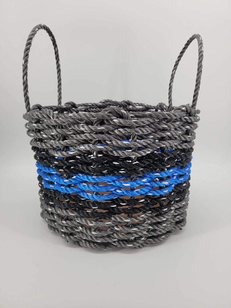 Maine Lobster Rope Storage Basket, Gray with Color Options Little Salty Rope