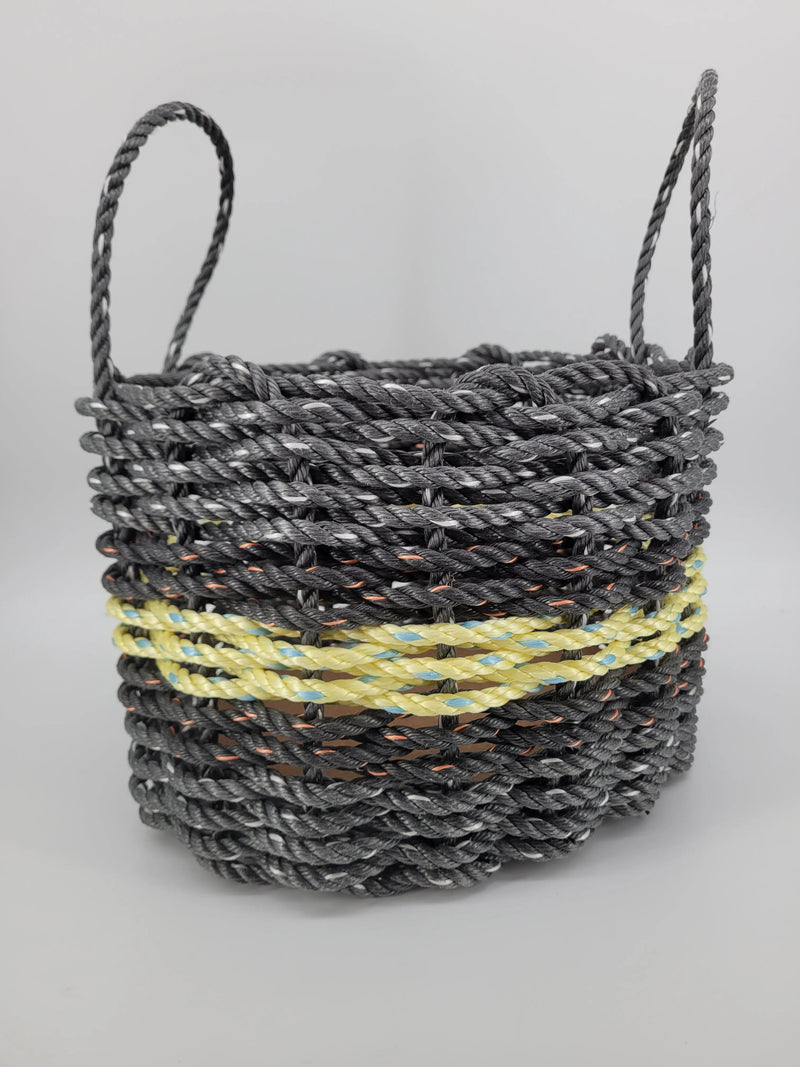 Maine Lobster Rope Storage Basket, Gray with Color Options Little Salty Rope