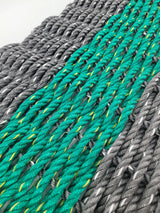 gray and green lobster rope mat