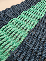 Lobster Rope Mat Navy Blue and Teal Little Salty Rope