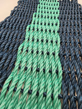 Lobster Rope Mat Navy Blue and Teal Little Salty Rope