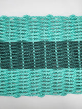 Lobster Rope Mat Teal and Hunter Green Little Salty Rope
