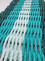 Lobster Rope Mat  Hunter Green, Teal and SeaFoam Little Salty Rope