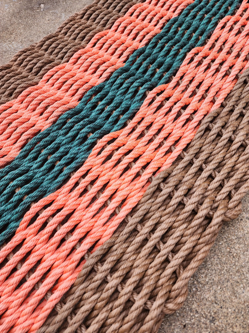 Products Brown, Orange, and Hunter Green Lobster Rope Door Mat