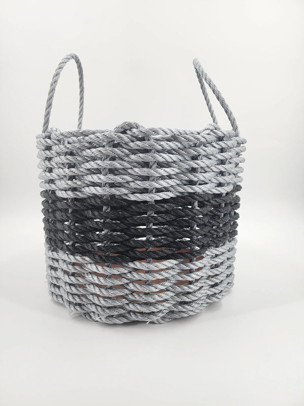 Maine Lobster Rope Storage Basket Gray w/ Color Options Little Salty Rope