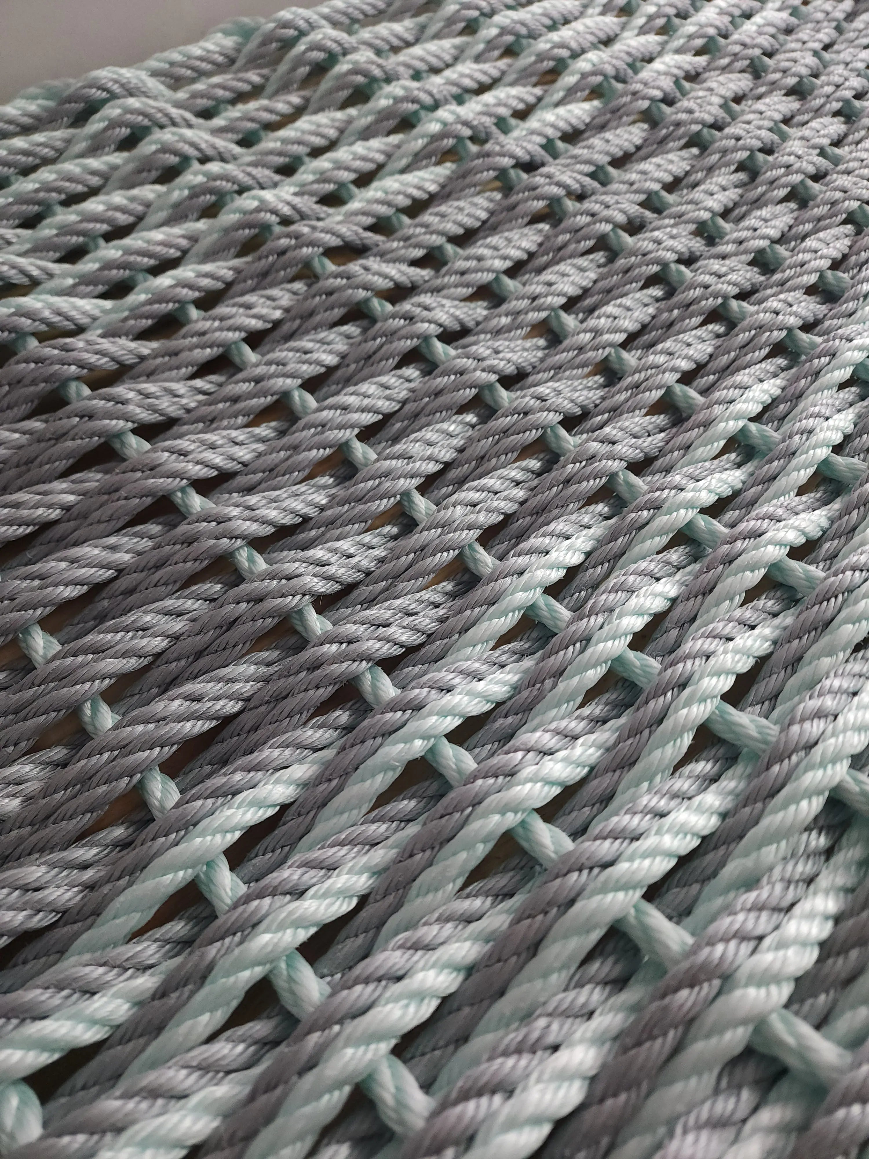 Large Doubleweave Light Gray and Seafoam Lobster Rope – Little Salty Rope