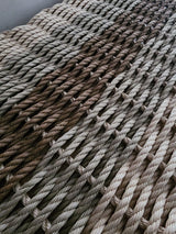 5 stripe welcome mat in the colors Light tan, tan, brown, tan and light tan