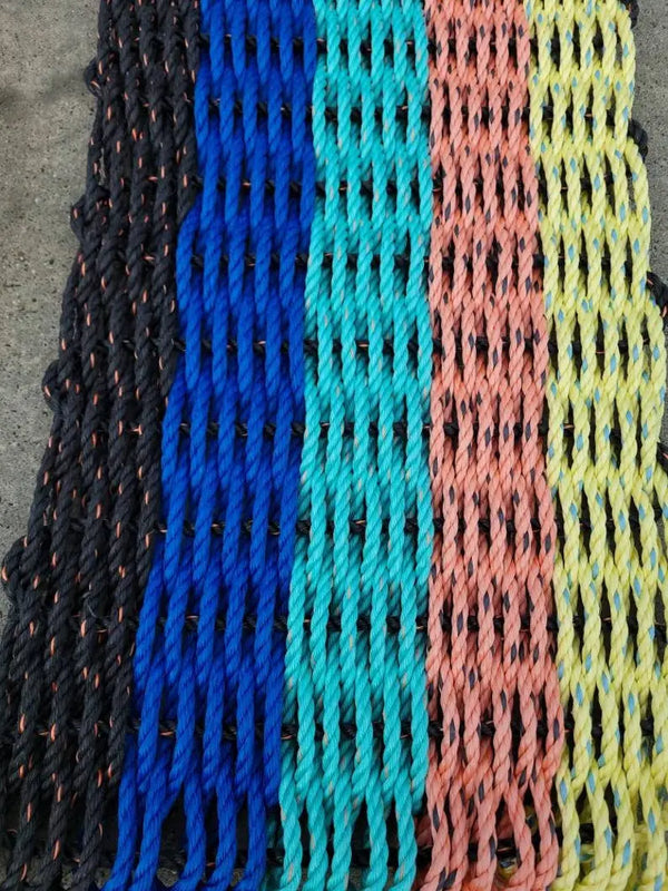 Thin Pink Line Decorative Rope Mat – Maine Rope Mats