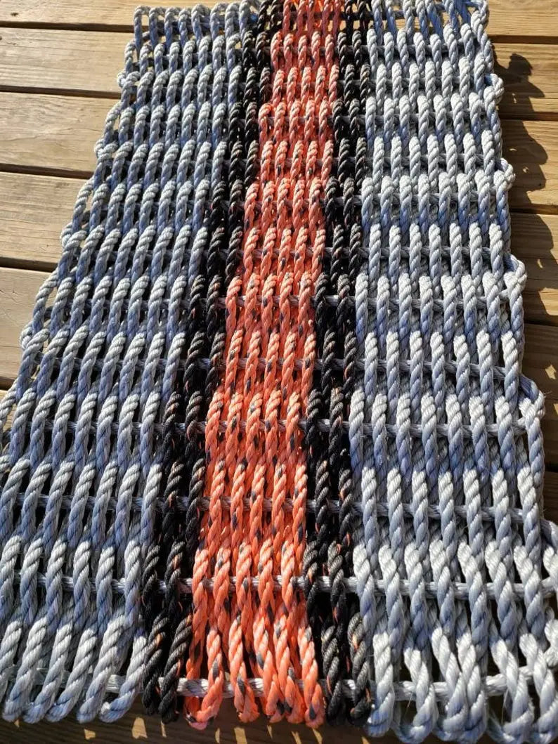 Rope Mat made with Lobster Rope, Gray w/ Color Options – Little Salty Rope